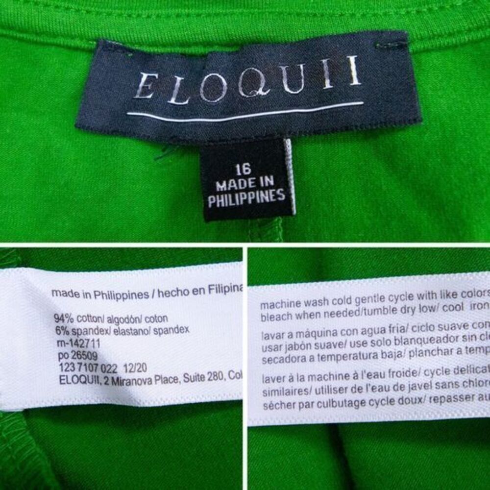 NEW Eloquii green cotton knit Wrap‎ Skirt tie waist midi Dress, 16 - Picture 12 of 16